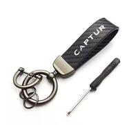 R-timer Auto Schlüsselanhänger für Renault Captur 2013-2024 2025, Wildleder Schlüsselband Sportlich, Logo Ersat Zubehör, KFZ Schlüsselring Robust & Langlebig,A