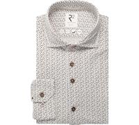 R2 Amsterdam Modern Fit Hemd beige, Bedruckt