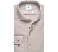 R2 Amsterdam Modern Fit Hemd beige, Einfarbig