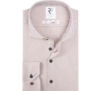 R2 Amsterdam Modern Fit Hemd beige, Einfarbig