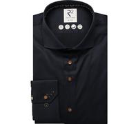 R2 Amsterdam Modern Fit Hemd dunkelblau, Einfarbig