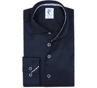 R2 Amsterdam Modern Fit Hemd dunkelblau, Einfarbig