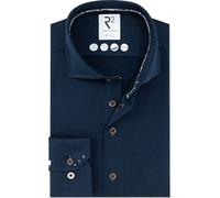 R2 Amsterdam Modern Fit Hemd dunkelblau, Einfarbig