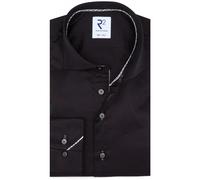 R2 Amsterdam Modern Fit Hemd extra langer Arm schwarz