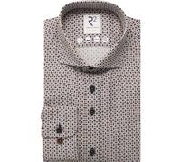 R2 Amsterdam Modern Fit Hemd hellbraun, Bedruckt