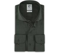 R2 Wolle Hemd Dunkelgrün - Größe 41 Dunkelgrün 41