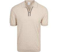 R2 Amsterdam Strickpolo Beige - Größe XL Beige XL