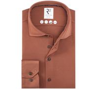 R2 Hemd Dobby Poplin Brique - Größe 40 Braun 40
