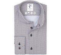 R2 Amsterdam Modern Fit Hemd hellbraun, Bedruckt