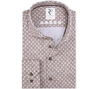 R2 Hemd Sorona Flower Druck Beige - Größe 42 Beige 42