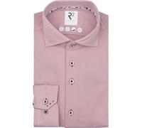 R2 Hemd Technical Knitted Dobby Coral - Größe 39 Pink 39