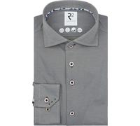 R2 Hemd Technical Knitted Dobby Grün - Größe 39 Grün 39