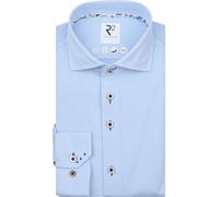 R2 Hemd Technical Knitted Dobby Hellblau - Größe 43 Hellblau 43