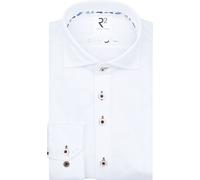 R2 Hemd Technical Knitted Dobby Weiß - Größe 45 Weiß 45