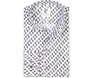 R2 Poplin Hemd Druck Multicolor - Größe 39 (M) Multicolour 39