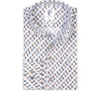 R2 Poplin Hemd Druck Multicolor - Größe 43 (XL) Multicolour 43