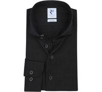 R2 Wolle Hemd Anthrazit - Größe 38 Grau 38