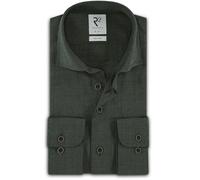 R2 Wolle Hemd Dunkelgrün - Größe 37 Dunkelgrün 37