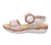 Remonte Damen Riemchensandalen R6853, Frauen Sandalen,lose Einlage,Freizeitschuhe,offene Schuhe,Strandschuhe,Riemen,Riemchen,beige Kombi (61),40 EU