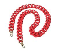 RaamKa Taschenkette Mode Frau Tasche Zubehör Abnehmbare Teile Ersatzkette Weiß Grün Rot Luxus Strap Frauen Acryl Schulterketten Kette FüR Tasche (Color : Red 120)
