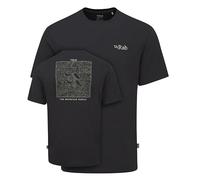 RAB Crimp Elevation Tee schnelltrocknendes, bequemes Grafik-T-Shirt zum Wandern, Klettern und für den Alltag, Beluga, XL