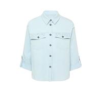 Hemdbluse RABE, Damen, Gr. 46, bleachedblau, Denim/Jeans, Obermaterial: 92% Baumwolle, 6% Polyester, 2% Elasthan, unifarben, regular fit normal, Aufschlag, Blusen Hemdbluse, mit Brust Taschen (3030881