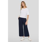 Stoffhose RABE, Damen, Gr. 42, N-Gr, marine, Web, Obermaterial: 48% Viskose, 47% Polyester, 5% Elasthan, unifarben, normal 7/8-Länge, Hosen Stoffhose, 7/8-Länge, mit weitem Bein (54125903-42) marine