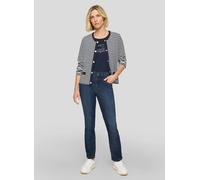 Rabe Jacke Butterfly Blouson Damen Dunkelblau Größe 42 83% Polyester 12% Viskose 5% Elasthan