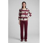 Rabe 3/4-Arm-Shirt Cafe Paris – Damen, Jersey, 100% Baumwolle, gemustert, tailliert, Merlot, Gr. 48