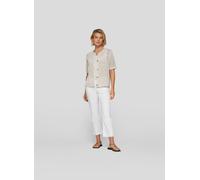 Strickjacke RABE, Damen, Gr. 44, beige (elfenbein), Strick, Obermaterial: 64% Polyester, 30% Baumwolle, 6% metallisierte Fasern, unifarben, casual, tailliert hüftbedeckend, Rundhals, Halbarm Bündchen,