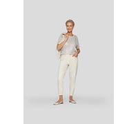 Print-Shirt RABE "Rabe Shirt mit Glanz-Effekt", Damen, Gr. 46, beige, 73%Polyester 27%Baumwolle, unifarben, feminin, gerade, Kurzarm, Shirts (24239749-46) beige