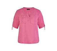 Rabe Damen Blusenshirt, V-Ausschnitt. Kurzarm Dark PINK - 44