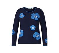Rabe Damen Pullover mit geblümtem Allover-Muster und Langen Ärmeln