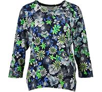 Rabe Damen Shirt 3/4 Ärmel mit Blumenmuster dunkelblau (DE/NL/SE/PL, Numerisch, 48, Regular, Regular)