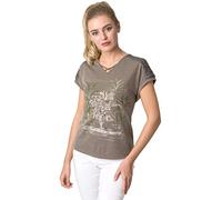 Rabe Druck-Shirt mit gerafften Schulter-Einsatz Größe 48