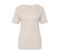 Print-Shirt RABE "T-Shirt", Damen, Gr. 44, beige, 87%Viskose 13%Metallic Garn, unifarben, gerade, Shirts (60081002-44) beige