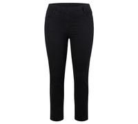 Jerseyhose RABE "Hose", Damen, Gr. 42, Normalgrößen, schwarz, 90%Baumwolle 8%Polyester 2%Elasthan, unifarben, figurumspielend, Hosen 5-Pocket-Jeans (56372911-42) schwarz