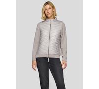 Strickjacke RABE "Strickjacke", Damen, Gr. 46, grau, 60%Baumwolle 40%Polyacryl100%Polyester, unifarben, gerade, Strickjacken (95590536-46) grau