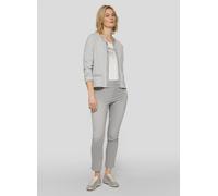 Strickjacke RABE "Jacke", Herren, Gr. 40, grau, 84%Polyester 15%Viskose 1%Elasthan, figurbetont, Strickjacken Strickjacke (12412546-40) grau