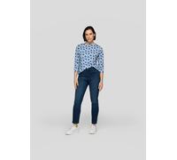Print-Shirt RABE "T-Shirt", Damen, Gr. 44, blau (dunkelblau), 96%Viskose 4%Elastan, feminin, gerade, 3/4-Ärmel, Shirts (24271420-44) dunkelblau