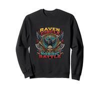 Rabe Nordic Warrior Emblem nordische Mythologie Kunst Sweatshirt
