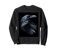 Rabe Oberteil Damen Herren Gothic Schwarze Krähe Sweatshirt