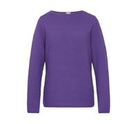 Strickpullover RABE, Damen, Gr. 38, violett, Web, Obermaterial: 52% Polyester, 42% Baumwolle, 6% sonstige Fasern, unifarben, normal hüftbedeckend, Rundhals, Rollkante, Pullover Strickpullover, mit Str