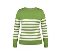 Strickpullover RABE, Damen, Gr. 40, farn, Web, Obermaterial: 69% Viskose, 29% Polyamid, 2% sonstige Fasern, gestreift, tailliert hüftbedeckend, Rundhals, Rippbündchen, Pullover Strickpullover, im Stre