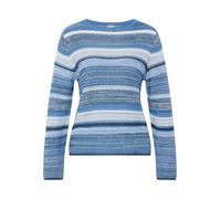 Strickpullover RABE "Pullover", Damen, Gr. 44, dunkelblau, 50%Baumwolle, 50%Polyacryl, geringelt, gerade, gerader Abschluss, Pullover Strickpullover (45557311-44) dunkelblau