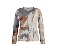 Strickpullover RABE "Pullover", Damen, Gr. 44, grau, 50%Viskose 28%Polyamid 22%Polyester, feminin, gerade, Langarm gerader Abschluss, Pullover (49822320-44) grau
