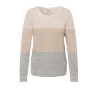 Rabe Strickpullover Pullover Damen Größe 48 Braun geringelt 47%Baumwolle 47%Polyacryl 6%Metallic-Garn