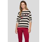 Strickpullover RABE "Pullover", Damen, Gr. 46, beige, 100%Baumwolle, gestreift, feminin, gerade, Langarm gerader Abschluss, Pullover (40856163-46) beige