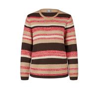 Strickpullover RABE "Pullover", Damen, Gr. 50, bunt (rot), Obermaterial: 50% Baumwolle, 50% Polyacryl, geringelt, gerade, Pullover Strickpullover (73012514-50) rot