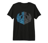 Rabe Raben Odins Thors Hammer Mjölnir Walhalla Wikinger Fan Premium T-Shirt